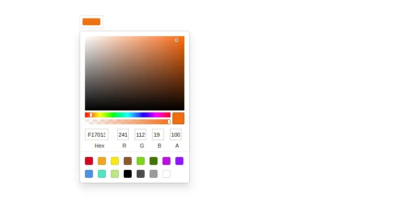 React Color Picker Example With Change Event