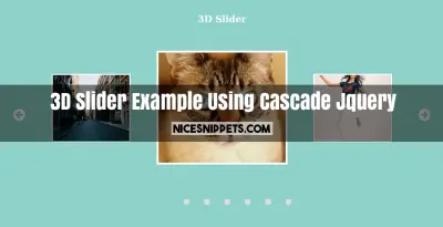3D Slider Example Using Cascade Jquery