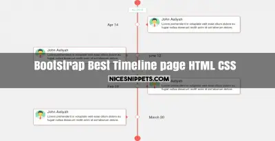 Best timeline page design using html,css and bootstrap