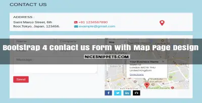 Bootstrap 4 Contact us Form With Map Page Design