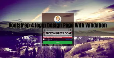 Bootstrap 4 Login Page Design With Jquery Validation