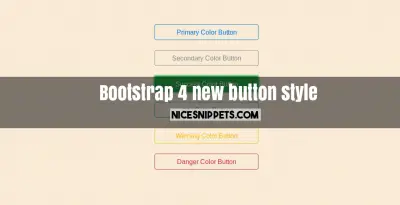 Bootstrap 4 new button style