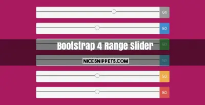 Bootstrap 4 Range Slider Usign Pure CSS