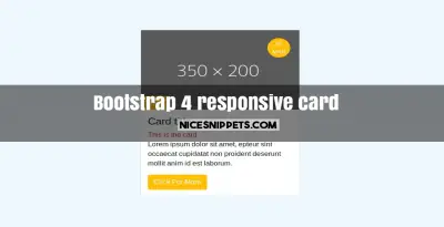 Bootstrap 4 responsive card design example