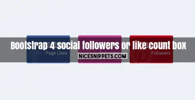 Bootstrap 4 social followers or like count box