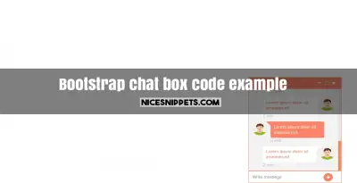 Bootstrap chat box code example