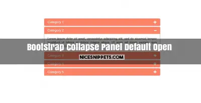 Bootstrap collapse panel example with default open