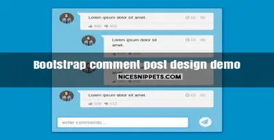 Bootstrap comment post design demo