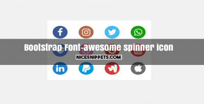 Font-awesome best design spinner icon using bootstrap