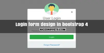 Login form design in bootstrap 4 modal usign html and css