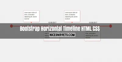 Horizontal Timeline design using html,css and bootstrap