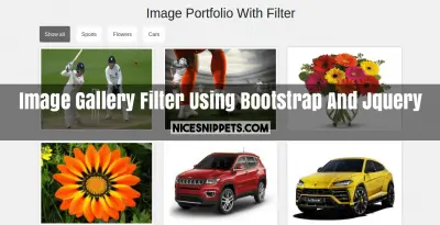 Image Gallery With Filter Using Bootstrap And Jquery