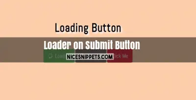 Loading Button With Click Event Usign Bootstrap 4