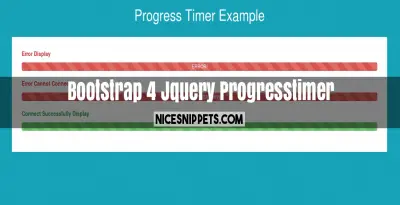Jquery Progresstimer With Bootstrap 4