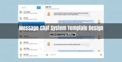 Message Chat System Template Design using HTML CSS