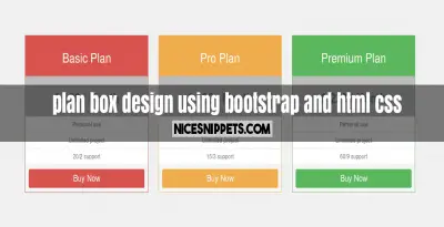 plan box design using bootstrap and html css