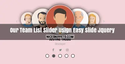 Our Team List Circle Image Slider Usign Easy Slide Jquery