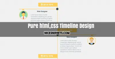 Responsive Timeline Design Usign Pure CSS and HTML