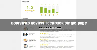 Review and Feedback single page responsive design using bootstrap