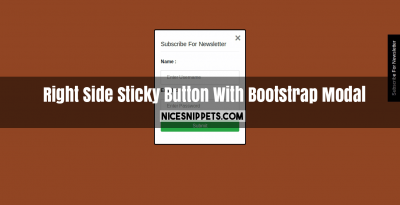 Right Side Sticky Button With Bootstrap Modal