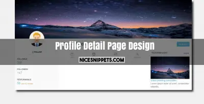 User Profile Detail Page Design With Bootstrap 4