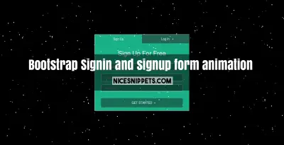 Signin and signup form page design with animation using bootstrap