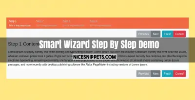 Smart Wizard Step By Step Demo With Bootstrap 4