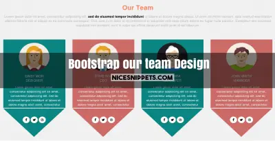 Latest responsive bootstrap our team design page