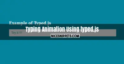 Typing animation using typed.js example