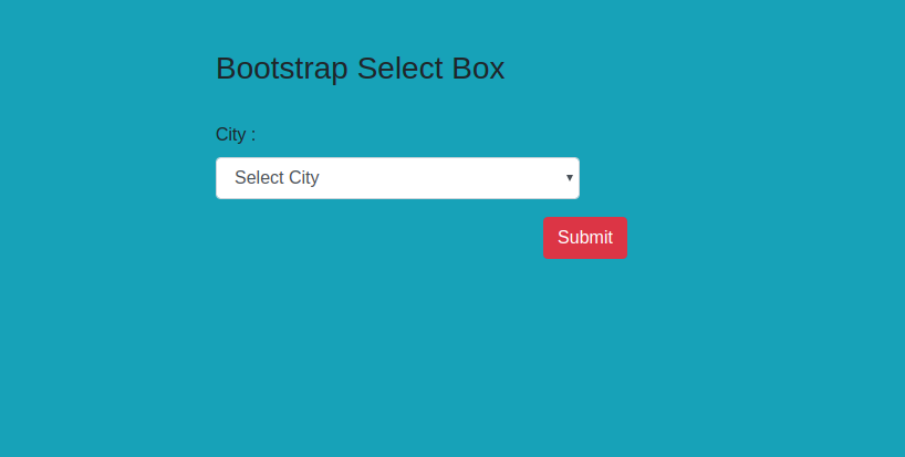 React Bootstrap Select Dropdown Example
