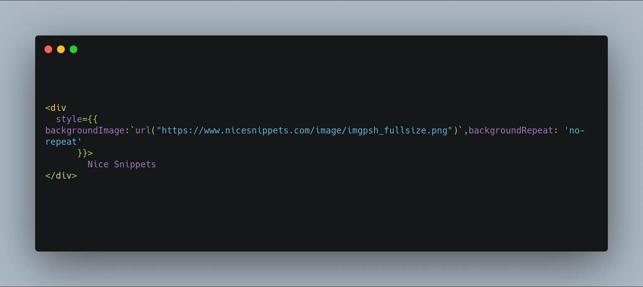 How To Set Background Image In React ?
