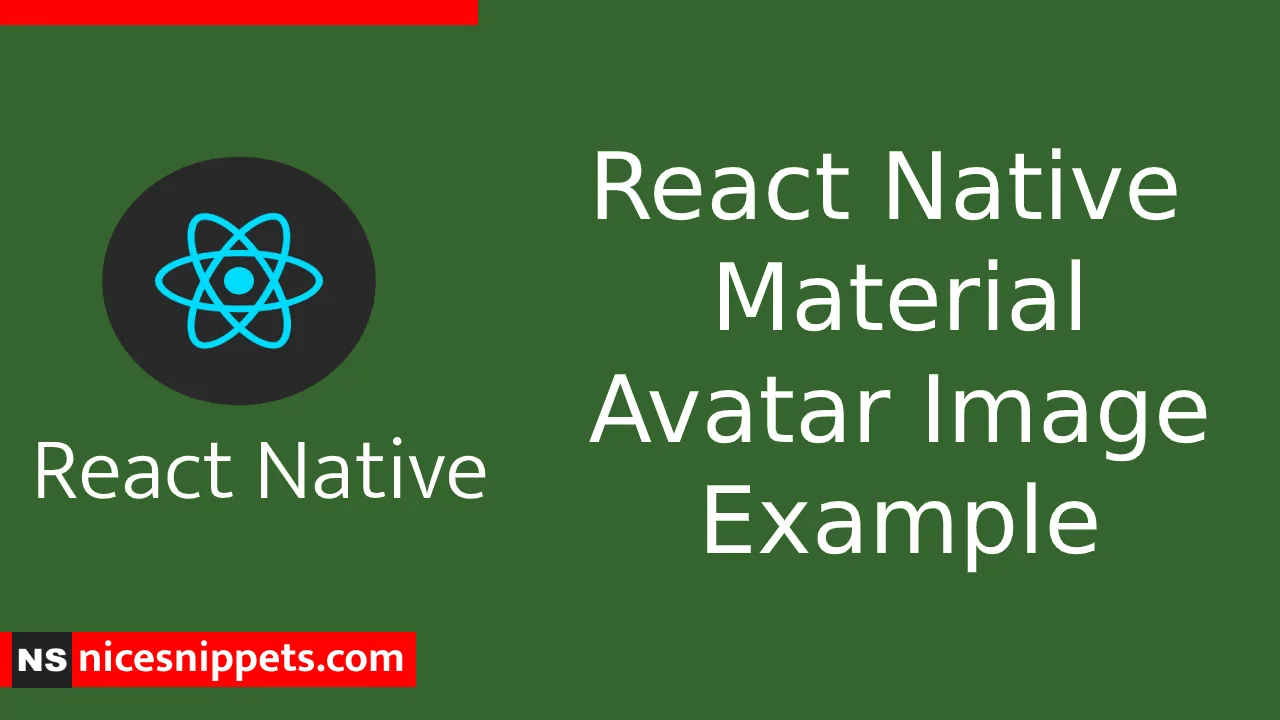React Native Material Avatar Image Example