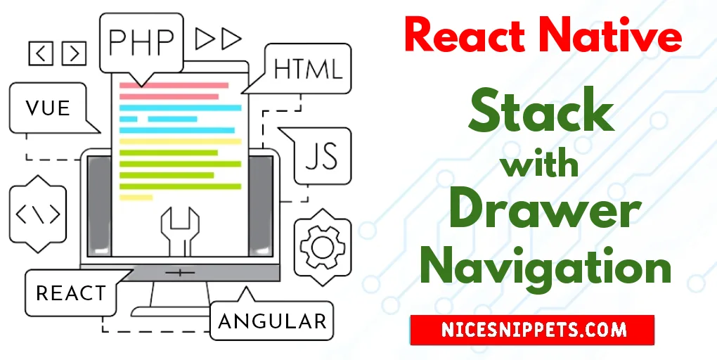 React Native Stack with Drawer Navigation Example