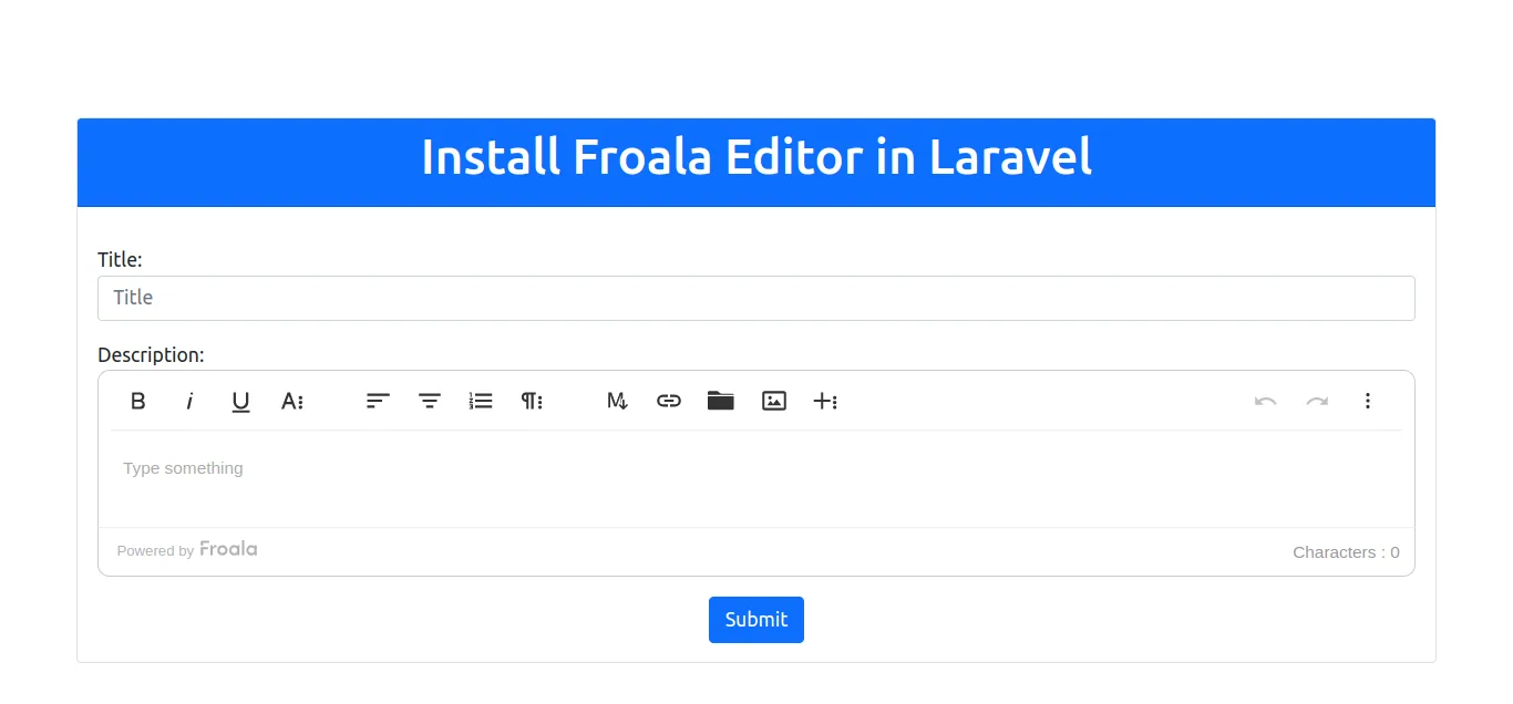 How to Install Froala Editor in Laravel App?