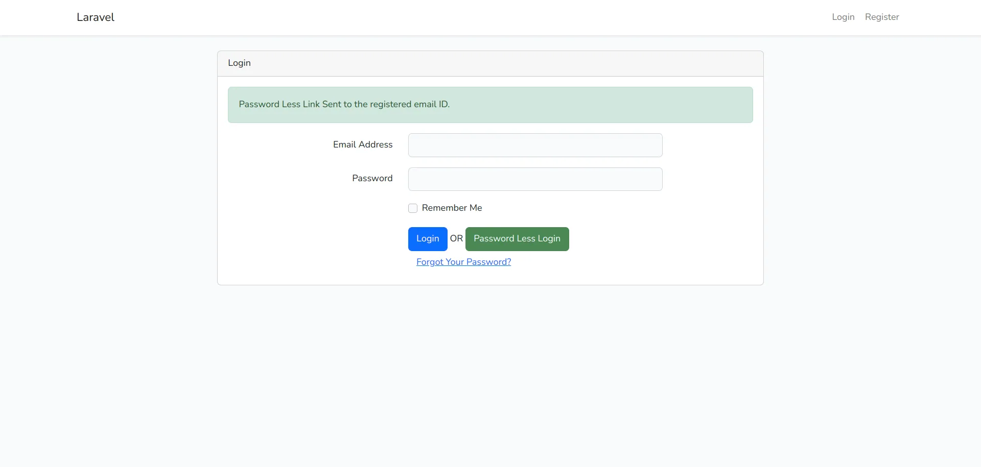 How to Setup Passwordless Login in Laravel?