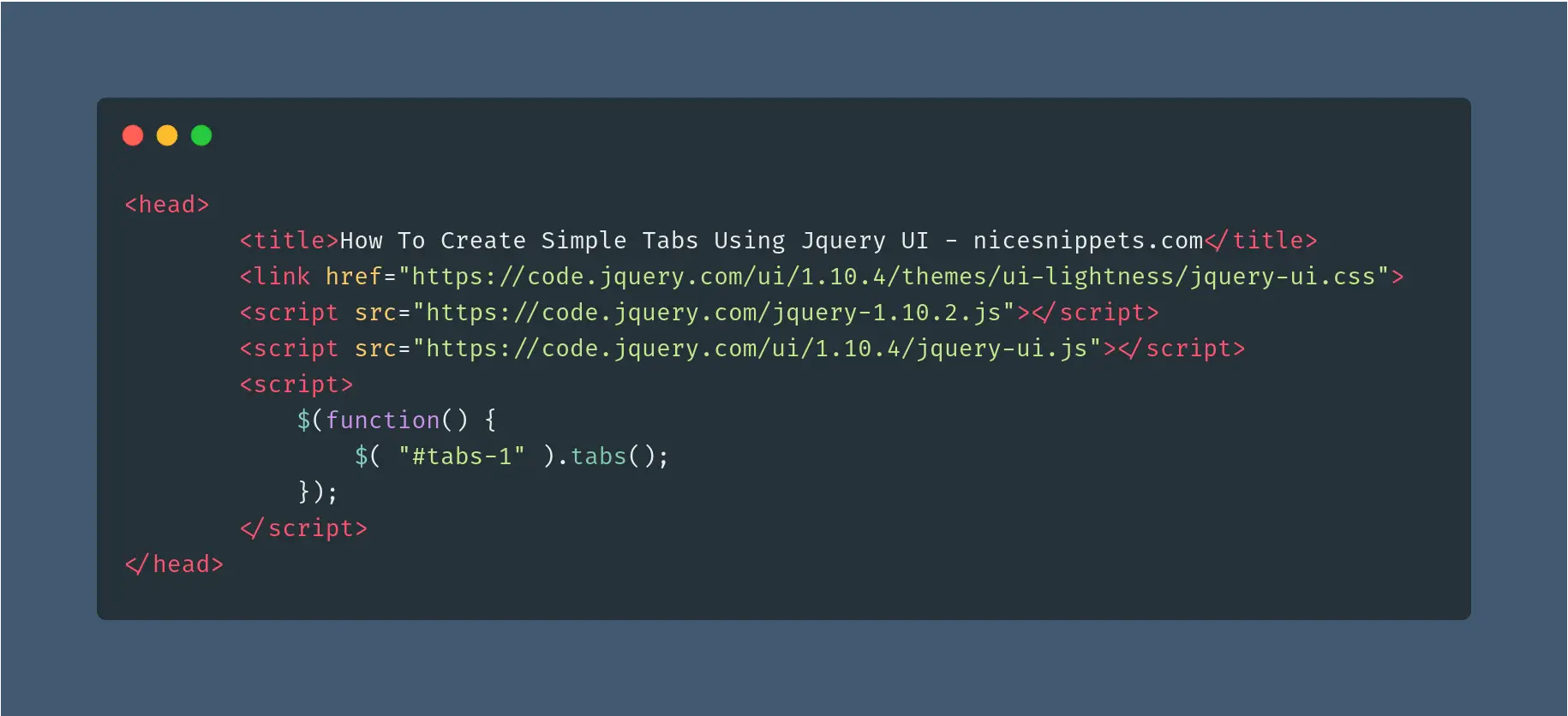 How To Create Simple Tabs Using Jquery UI?