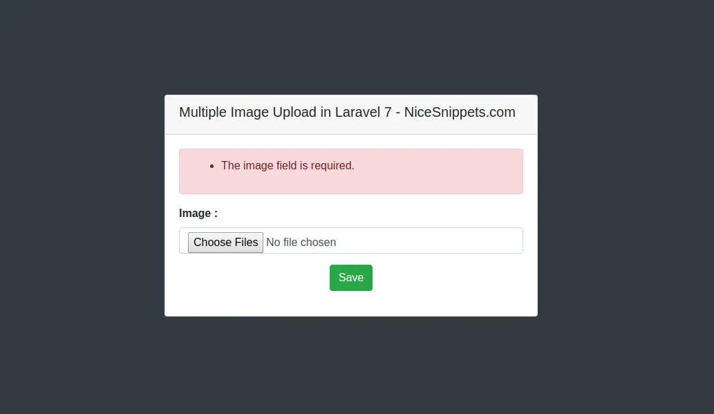 Multiple Image Upload In Laravel 7