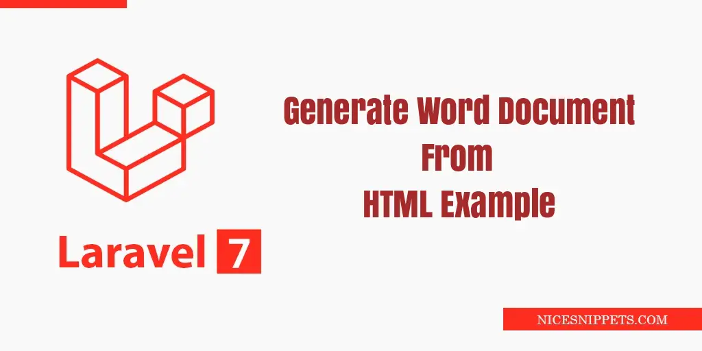 Laravel 7 Generate Word Document From HTML Example