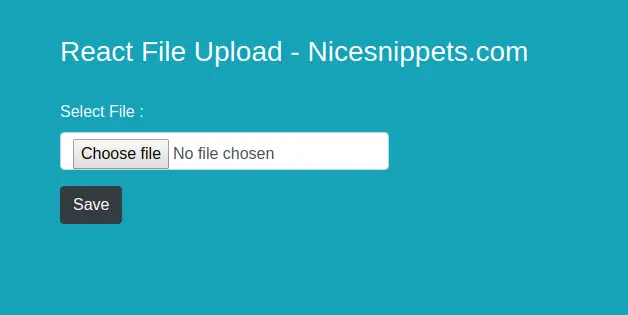 react js file upload example