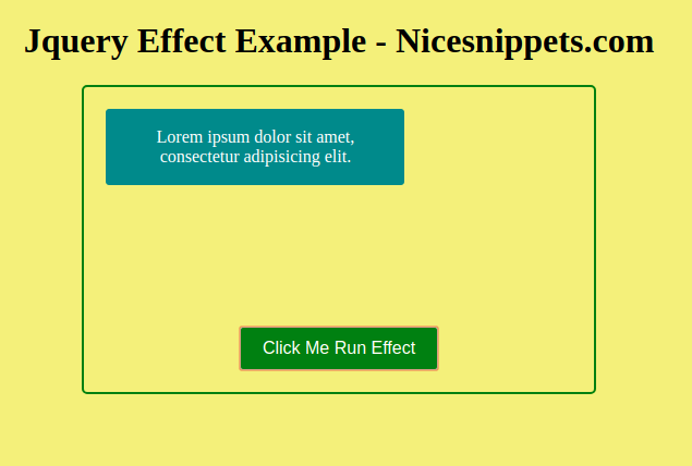 Jquery UI Effect Tutorial | Jquery Effect Example