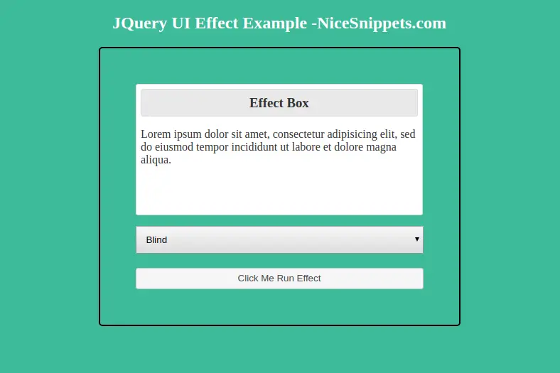 JQuery UI Effect Example | JQuery UI Effect Tutorial