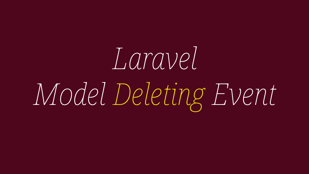 laravel event example