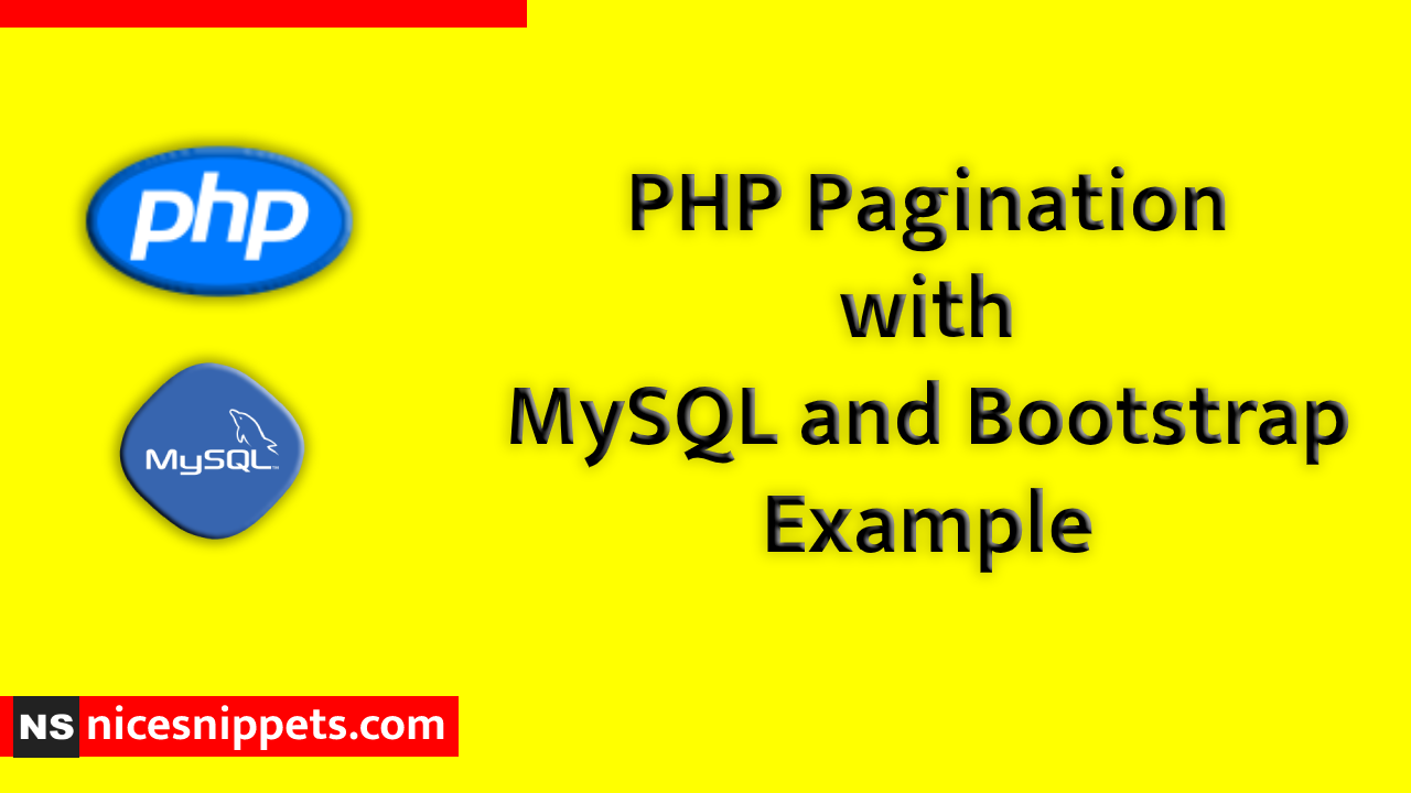 PHP Pagination with MySQL and Bootstrap Example