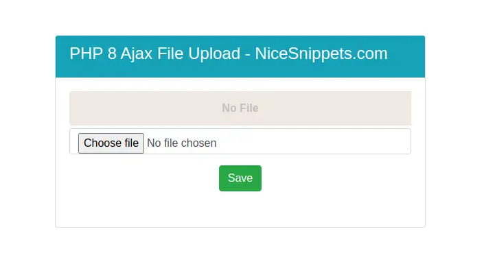 PHP 8 Ajax File Upload Example