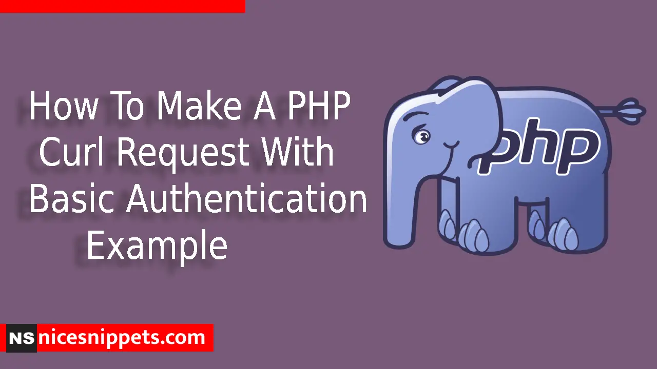 How To Make A PHP Curl Request With Basic Authentication Example