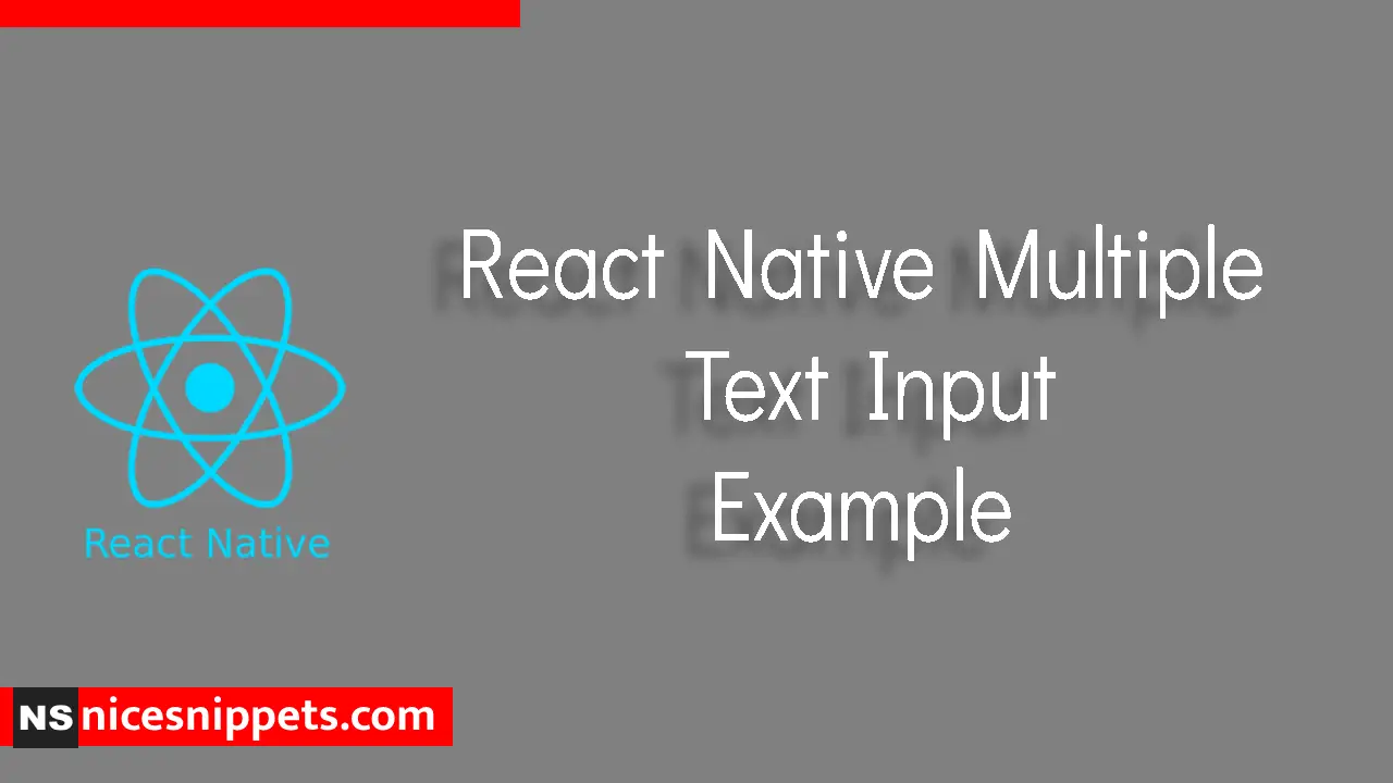 React Native Multiple Text Input Example