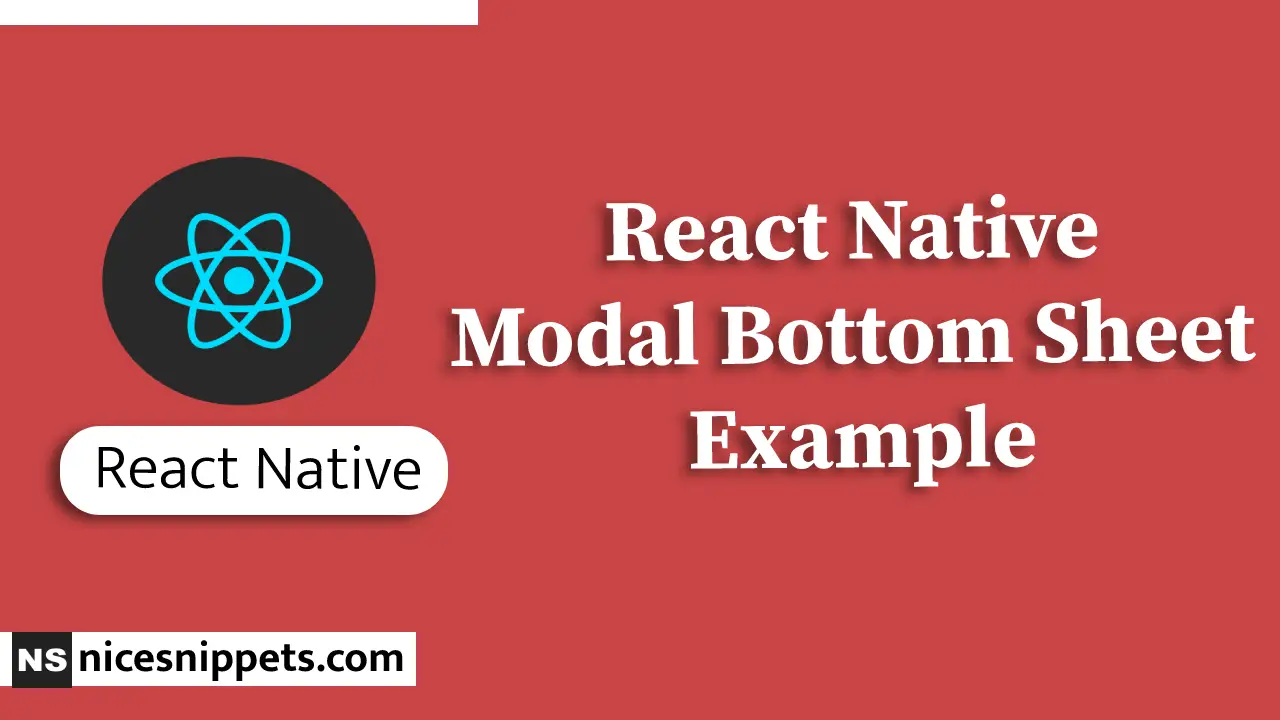 React Native Modal Bottom Sheet Example