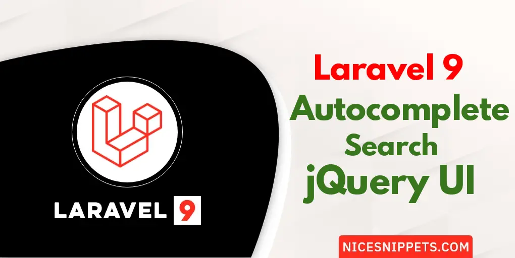 Laravel 9 Autocomplete search using jQuery UI
