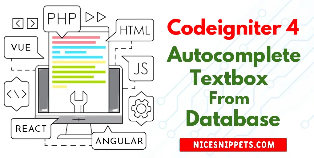 Codeigniter 4 Autocomplete Textbox From Database Tutorial