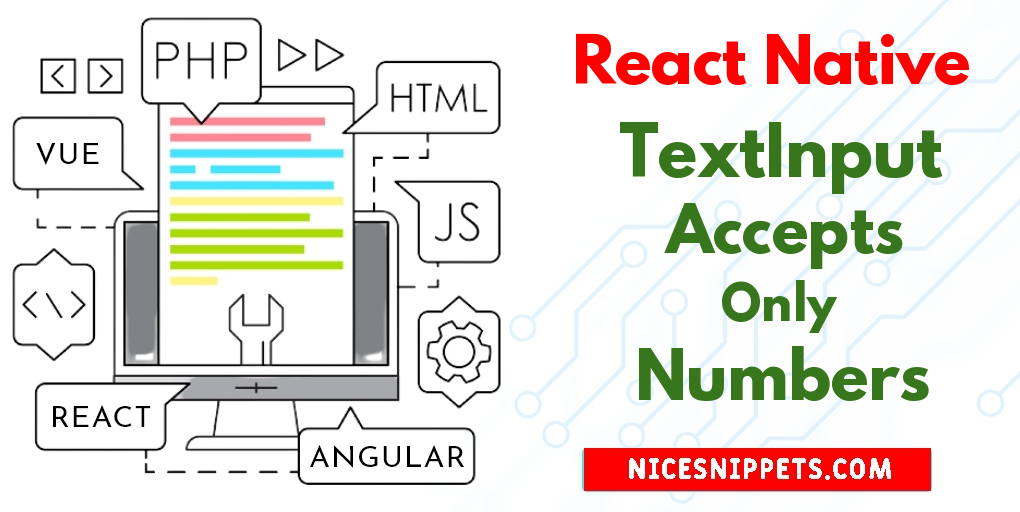 React Native TextInput Accepts Only Numbers Example
